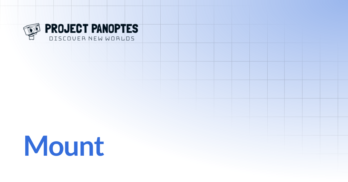 Mount | Project PANOPTES